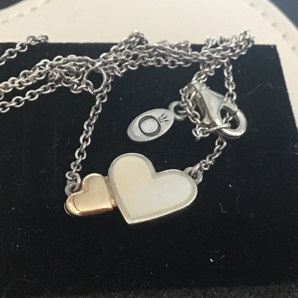 Pandora two tone heart necklace - Picture 3 of 3